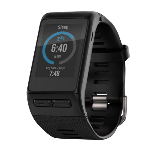 Reloj inteligente Garmin Vivoactive HR, color negro, con correa extragrande y GPS (reacondicionado certificado por Garmin)