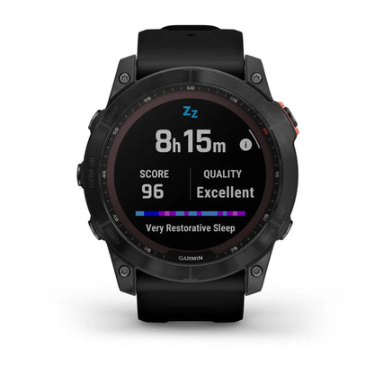 Garmin Fēnix 7X, Solar Edition Gris pizarra con correa negra (Reacondicionado certificado por Garmin) 