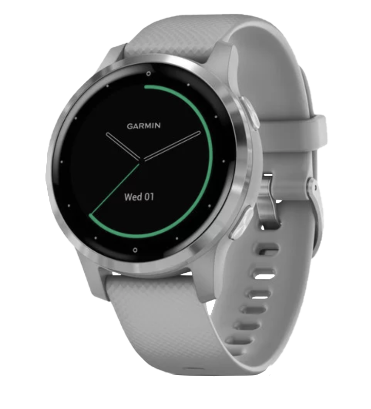 Garmin Vivoactive 4S - Plata con correa gris (010-02172-01)