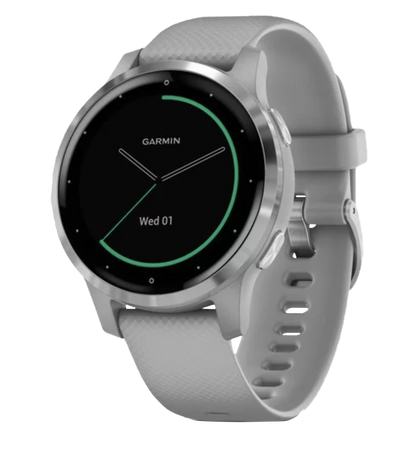 Garmin Vivoactive 4S - Plata con correa gris (010-02172-01)