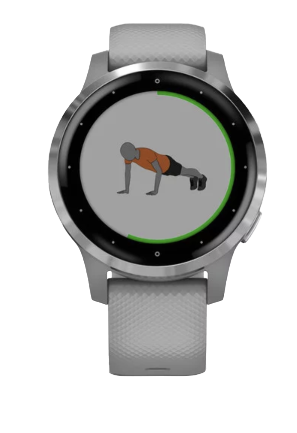 Garmin Vivoactive 4S - Plata con correa gris (010-02172-01)