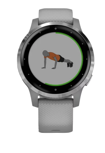 Garmin Vivoactive 4S - Plata con correa gris (010-02172-01)