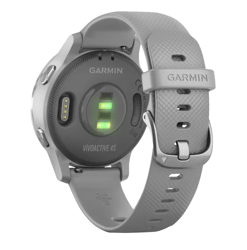 Garmin Vivoactive 4S - Plata con correa gris (010-02172-01)