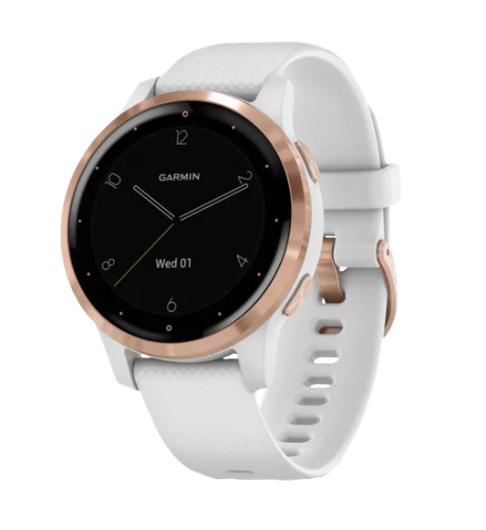 Garmin Vivoactive 4S - Oro rosa con correa blanca (010-02172-21)