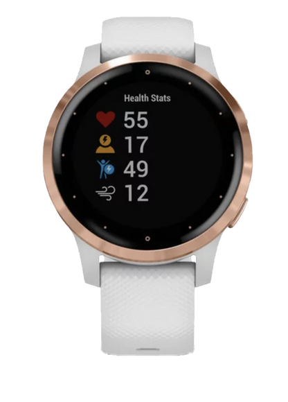 Garmin Vivoactive 4S - Oro rosa con correa blanca (010-02172-21)