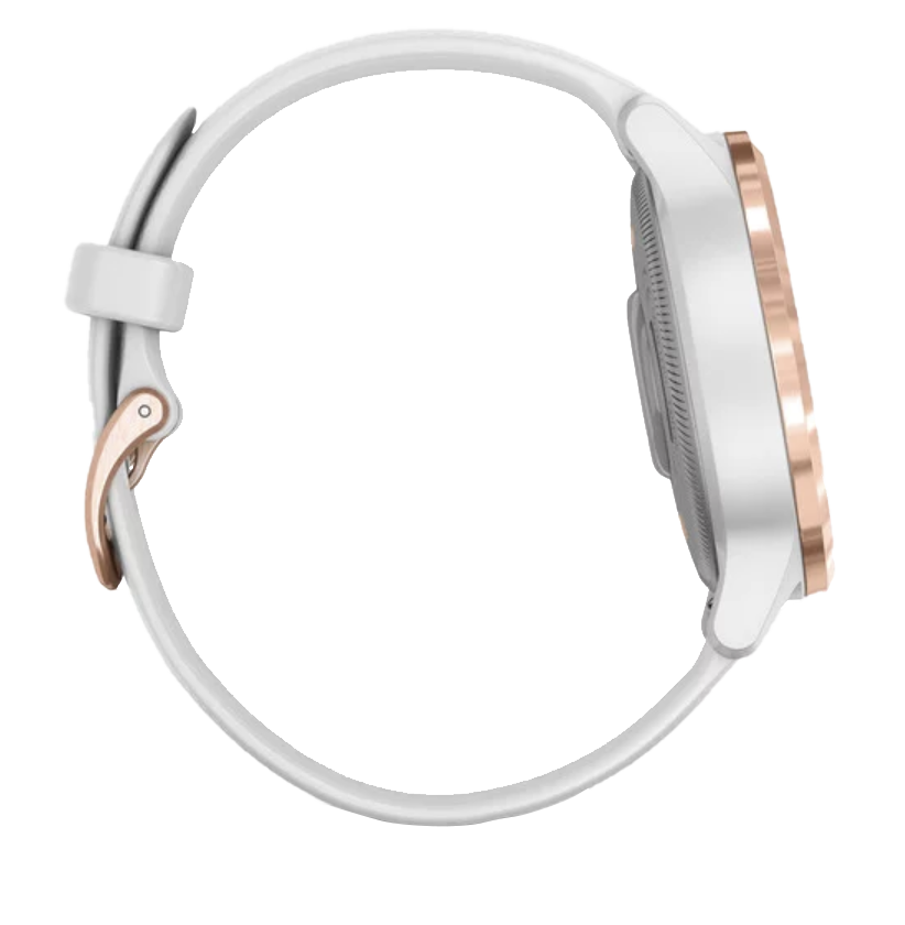 Garmin Vivoactive 4S - Oro rosa con correa blanca (010-02172-21)