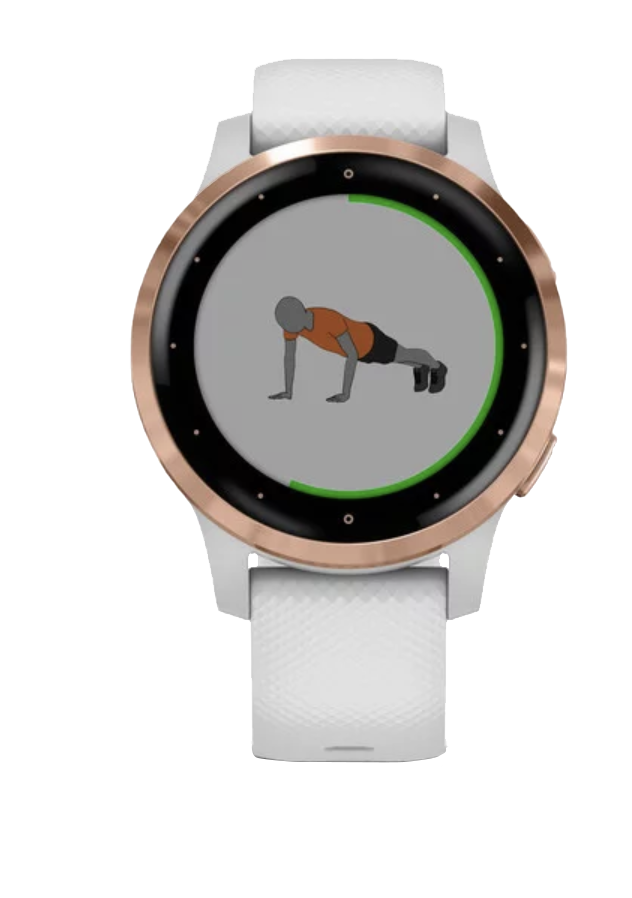 Garmin Vivoactive 4S - Oro rosa con correa blanca (010-02172-21)