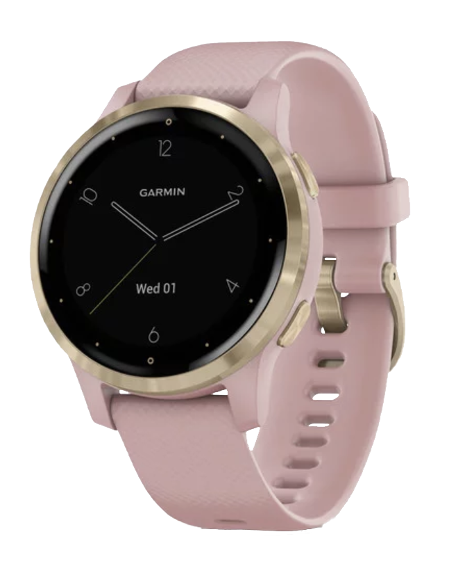 Garmin Vivoactive 4S - Correa en dorado claro con rosa empolvado (010-02172-31)