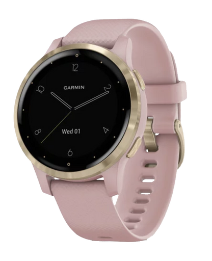 Garmin Vivoactive 4S - Correa en dorado claro con rosa empolvado (010-02172-31)