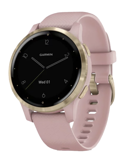 Garmin Vivoactive 4S - Correa en dorado claro con rosa empolvado (010-02172-31)