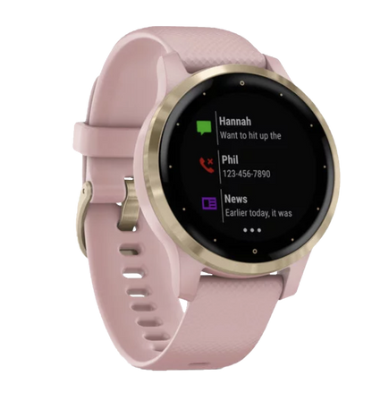 Garmin Vivoactive 4S - Correa en dorado claro con rosa empolvado (010-02172-31)