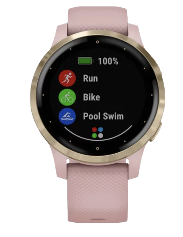 Garmin Vivoactive 4S - Correa en dorado claro con rosa empolvado (010-02172-31)