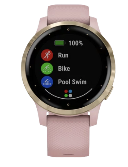 Garmin Vivoactive 4S - Correa en dorado claro con rosa empolvado (010-02172-31)