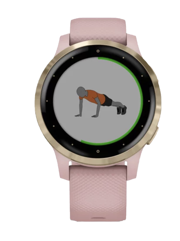 Garmin Vivoactive 4S - Correa en dorado claro con rosa empolvado (010-02172-31)