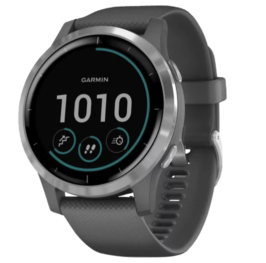 Garmin Vivoactive 4 - Plata con correa gris oscuro (010-02174-01)