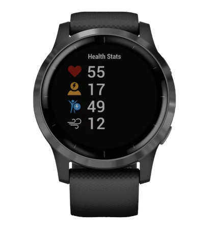 Garmin Vivoactive 4 - Pizarra con correa negra (010-02174-11)