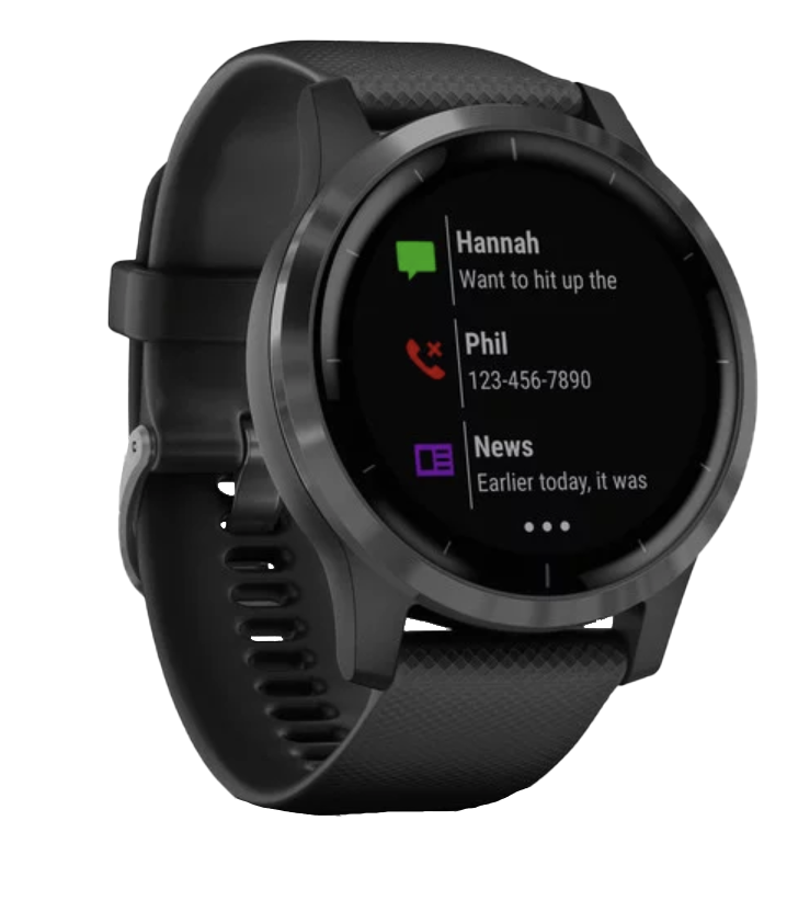 Garmin Vivoactive 4 - Pizarra con correa negra (010-02174-11)