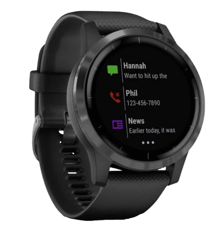 Garmin Vivoactive 4 - Pizarra con correa negra (010-02174-11)