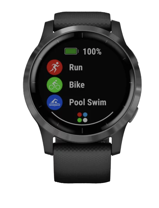 Garmin Vivoactive 4 - Pizarra con correa negra (010-02174-11)