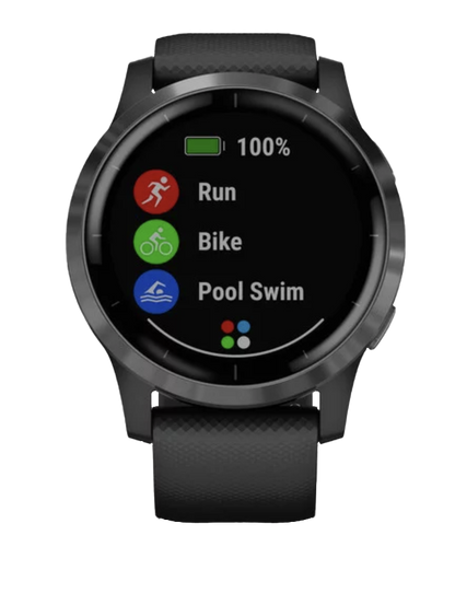 Garmin Vivoactive 4 - Pizarra con correa negra (010-02174-11)