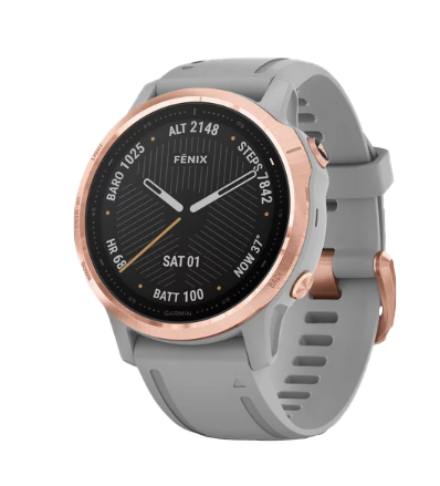 Garmin Fenix 6S Sapphire Rose Goldtone with Powder Gray Band (010-02159-20)