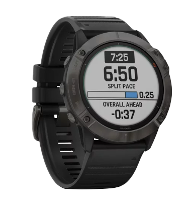 Garmin Fenix 6X Pro Solar Titanium Carbon Gray DLC with Black Band (010-02157-20)