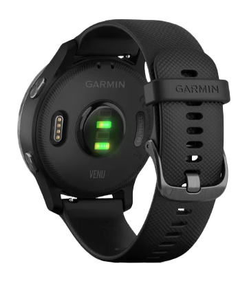 Garmin Venu Negro con herrajes en tono pizarra (010-02173-11)