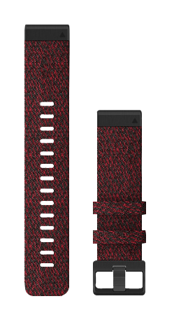 Garmin QuickFit 22 Watch Band Heathered Red Nylon (010-12863-06)