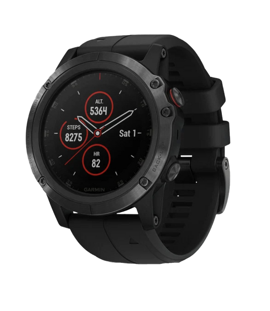 Reloj inteligente con GPS Garmin Fenix ​​5X Plus Zafiro con correa negra (reacondicionado certificado por Garmin)