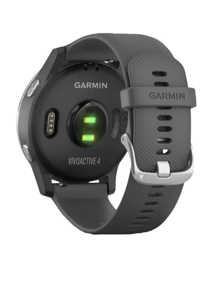 Garmin Vivoactive 4, Silver with Gray Band, GPS Smartwatch (Garmin Certified Refurbished)