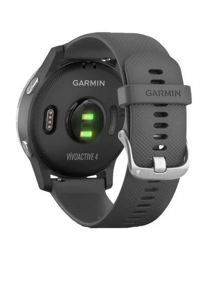 Garmin Vivoactive 4, Silver with Gray Band, GPS Smartwatch (Garmin Certified Refurbished)