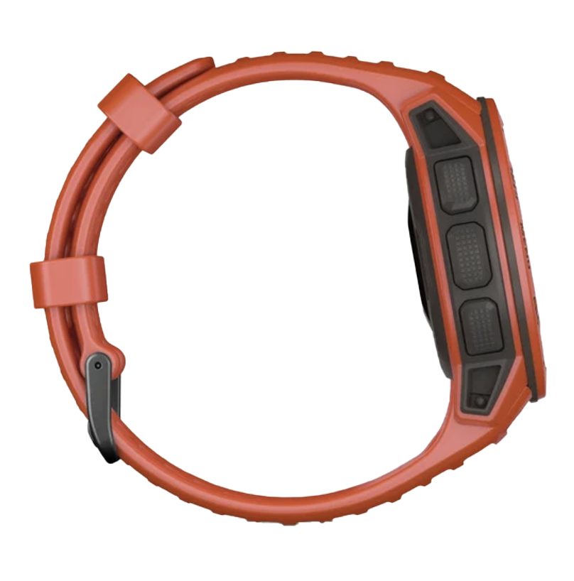 Reloj inteligente resistente con GPS Garmin Instinct, color rojo fuego (reacondicionado certificado por Garmin)