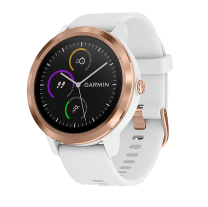 Reloj inteligente con GPS Garmin Vivoactive 3, color blanco y oro rosa (reacondicionado certificado por Garmin)