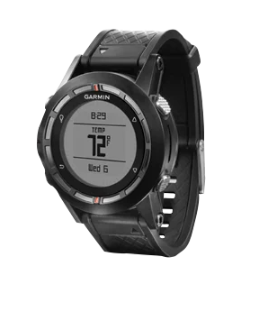 Reloj inteligente Garmin Fenix ​​con bisel negro y correa negra y GPS (reacondicionado certificado por Garmin)