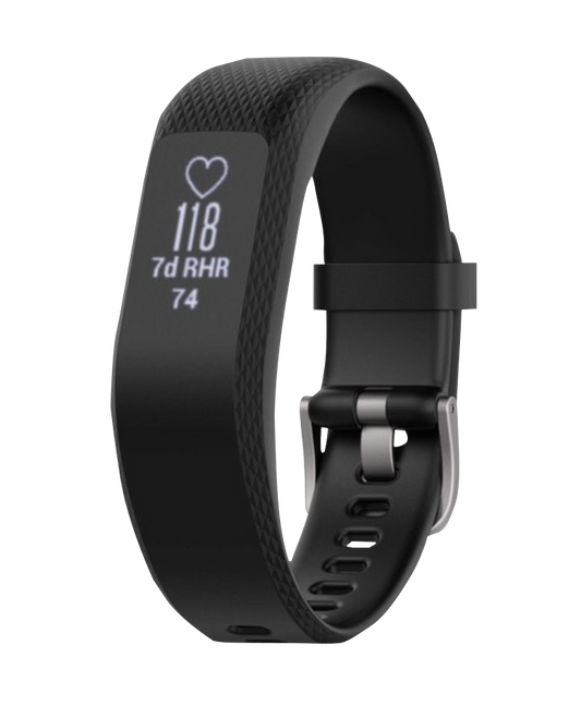 Garmin Vivosmart 3, reloj inteligente con GPS y correa grande, color negro (reacondicionado certificado por Garmin)