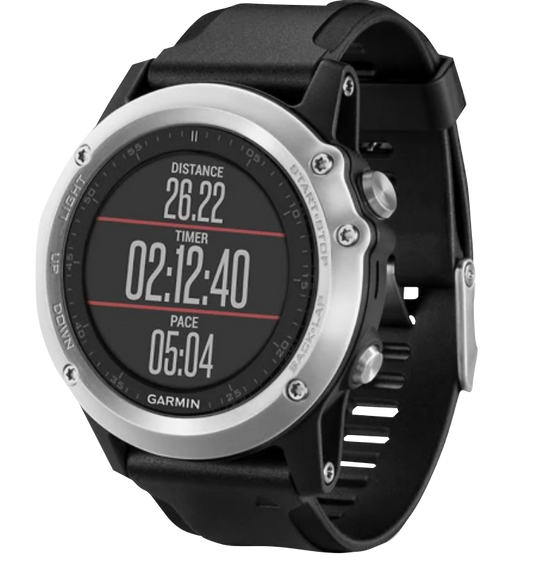 Garmin Fenix 3 HR, Silver Bezel with Black Band, GPS Smartwatch (Garmin Certified Refurbished)