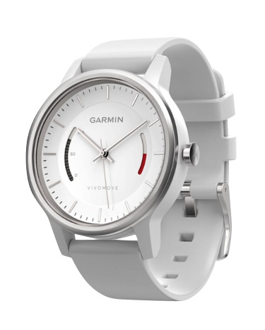 Garmin Vivomove, reloj inteligente con GPS y correa de cuero en color blanco (reacondicionado certificado por Garmin)