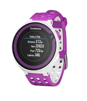 Garmin Forerunner 220, reloj inteligente con GPS para corredores, color blanco y violeta (reacondicionado certificado por Garmin)