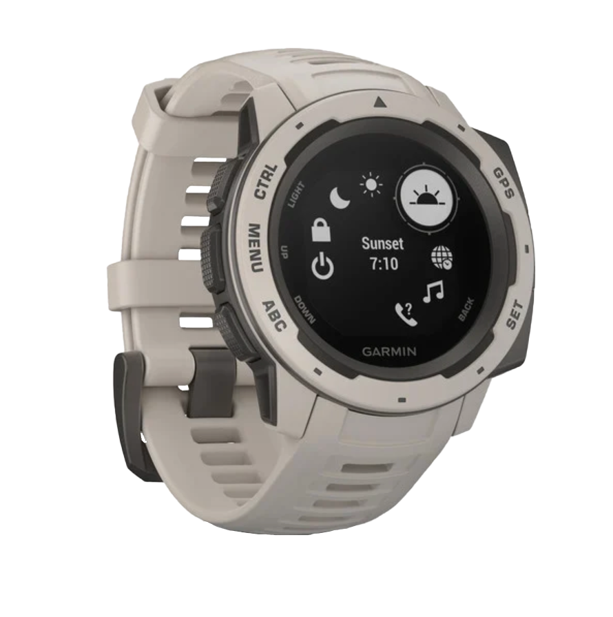 Reloj inteligente resistente con GPS Garmin Instinct, Tundra (reacondicionado certificado por Garmin)