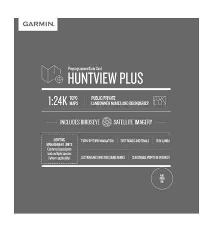 Tarjeta microSD de mapas de Hawaii de Garmin Huntview Plus (010-12712-50)