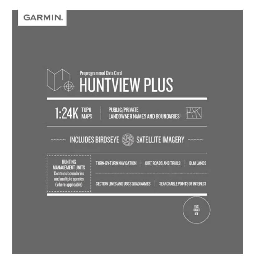 Garmin Huntview Plus Maps Alabama microSD Card (010-12641-52)