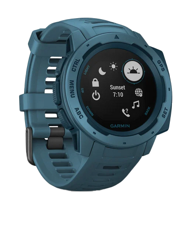 Garmin Instinct, Lakeside Blue, Rugged GPS Smartwatch (Garmin Certified Refurbished)