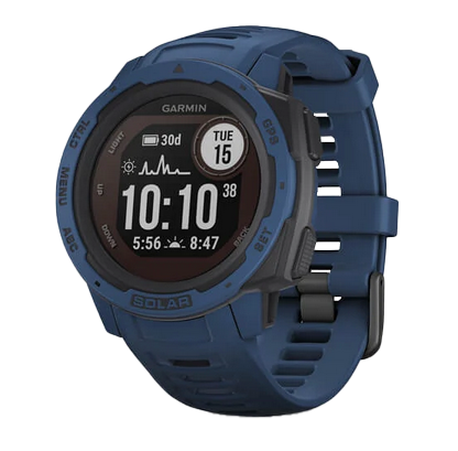 Reloj inteligente resistente con GPS Garmin Instinct Solar Tidal Blue (reacondicionado certificado por Garmin)