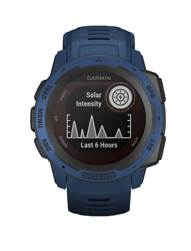 Reloj inteligente resistente con GPS Garmin Instinct Solar Tidal Blue (reacondicionado certificado por Garmin)