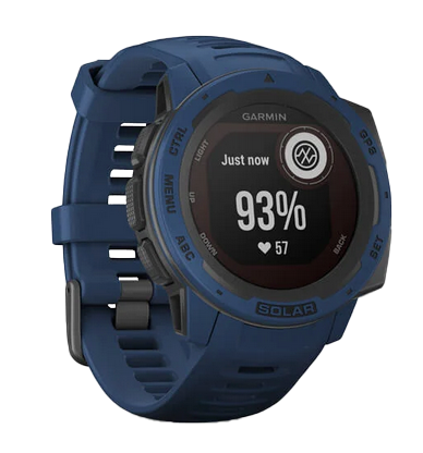 Reloj inteligente resistente con GPS Garmin Instinct Solar Tidal Blue (reacondicionado certificado por Garmin)