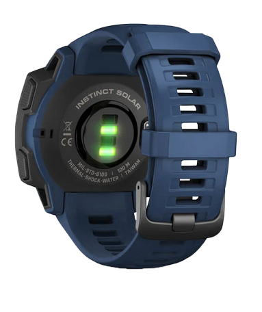 Reloj inteligente resistente con GPS Garmin Instinct Solar Tidal Blue (reacondicionado certificado por Garmin)