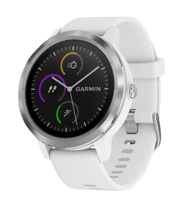 Garmin Vivoactive 3, reloj inteligente con GPS, color blanco y hardware de acero inoxidable (reacondicionado certificado por Garmin)