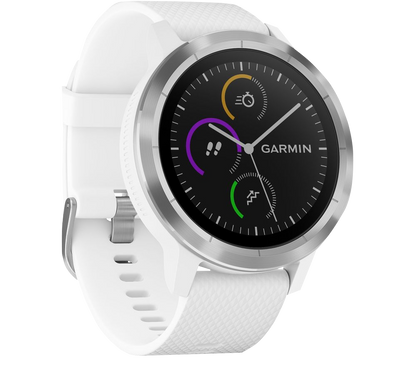 Garmin Vivoactive 3, reloj inteligente con GPS, color blanco y hardware de acero inoxidable (reacondicionado certificado por Garmin)