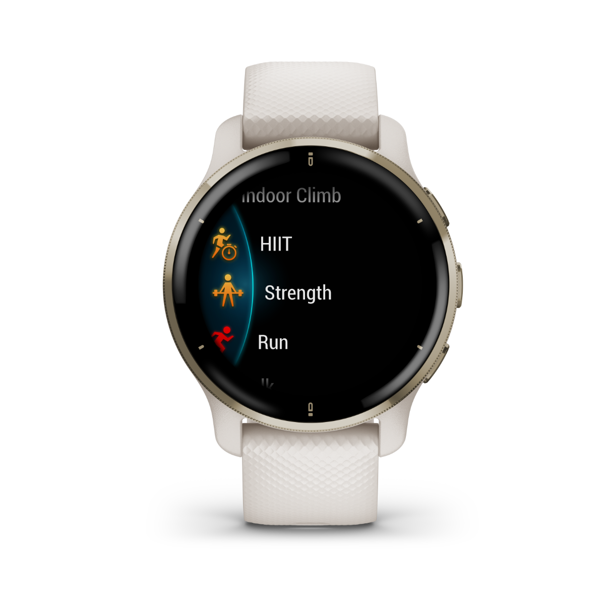 Garmin Venu 2 Plus - Cream Gold Stainless Steel Bezel with Ivory Case and Silicone Band (010-02496-02)