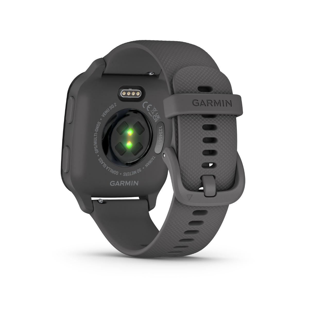 Garmin Venu Sq 2: bisel de aluminio color pizarra con caja gris oscuro y correa de silicona (010-02701-00)